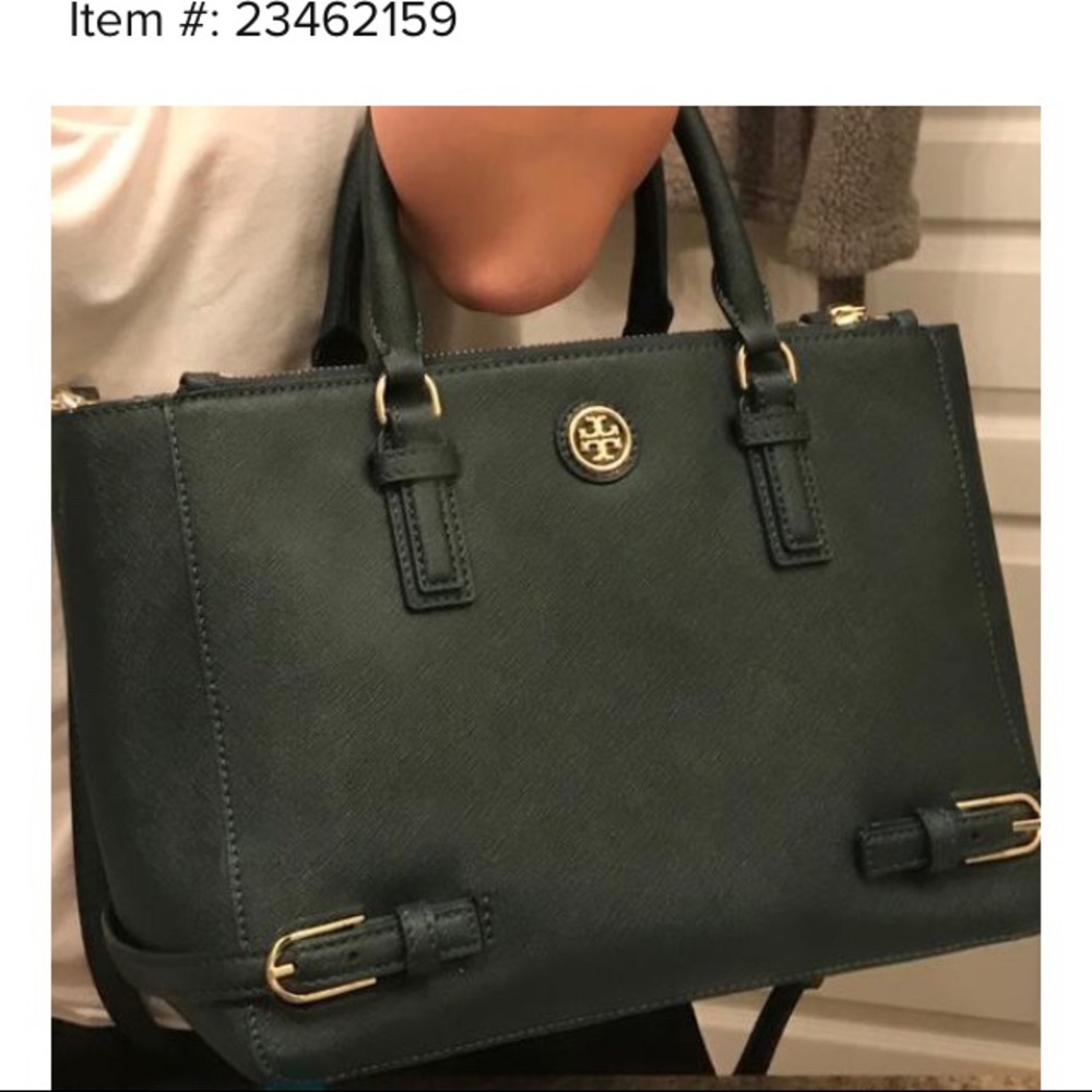 Tory Burch Robinson double zip satchel